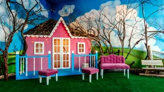 儿童照相拼接背景