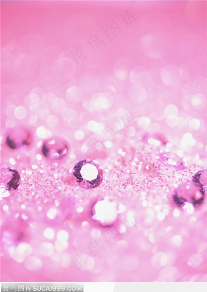 华贵优雅背景-粉色水晶珠粒图片素材