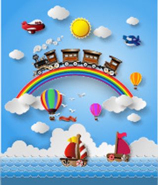 C4d插画 浮雕插画 卡通插画 背景插画