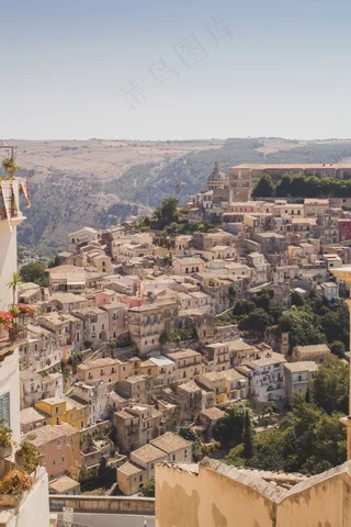 欧洲小镇建筑鸟瞰图