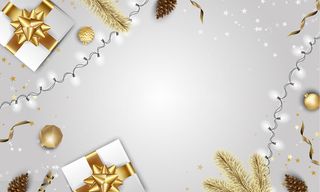 圣诞节垂直画幅场景圣诞装饰圣诞球伪立体效果(65)