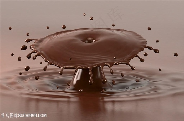 动感溅起的巧克力高清