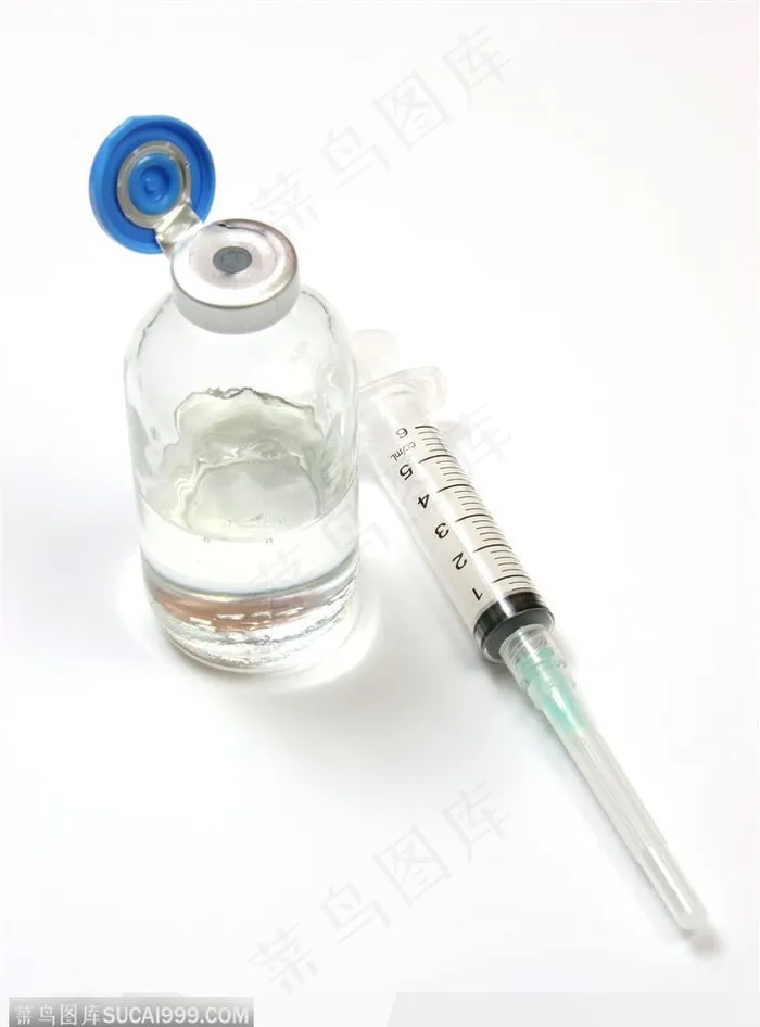 医疗器材-药瓶和注射器