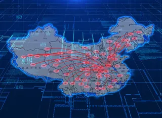 科技蓝分布图地图素材