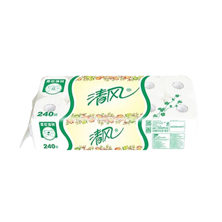 清风 卷纸 10卷／袋超市商品白底图免抠实物摄影png格式图片透明底