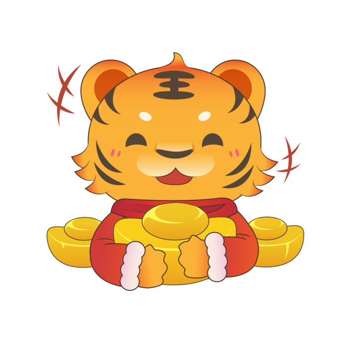 寅虎2022虎年表情包IP矢量元素