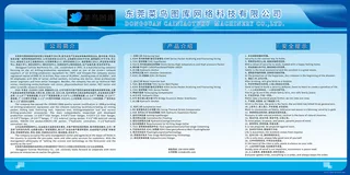 蓝色企简约业宣传活动展板