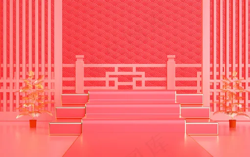 C4D电商场景模型渲染背景