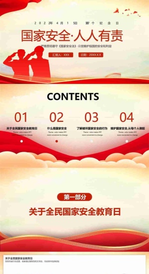 全民国家安全教育日教育课件PPT 预览图