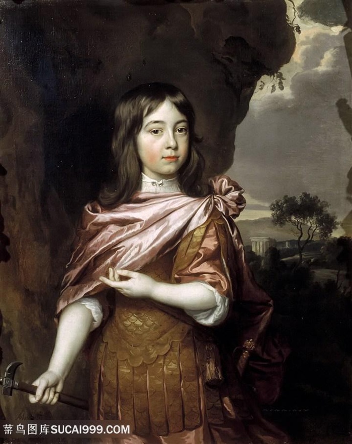 唯美肖像男孩肖像艺术装饰画