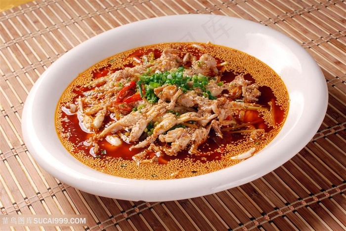 农家煸美蛙中华美食摄影图