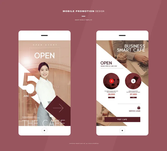 UI多页面包装展示手机APP交互界面样机长图概念PSD设计模板psd模版下载