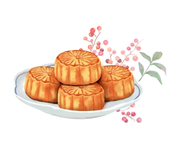 一盘月饼素材免扣