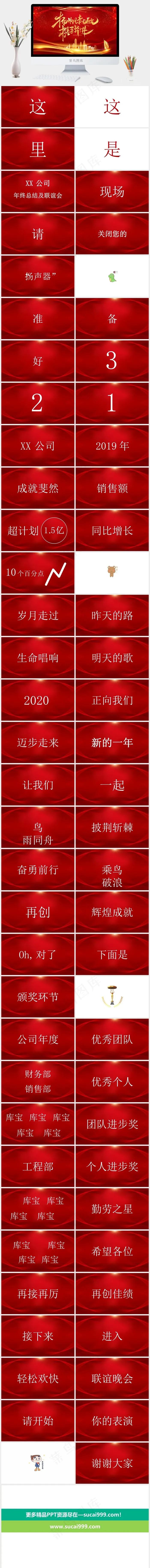 红色营销豪华PPT模板