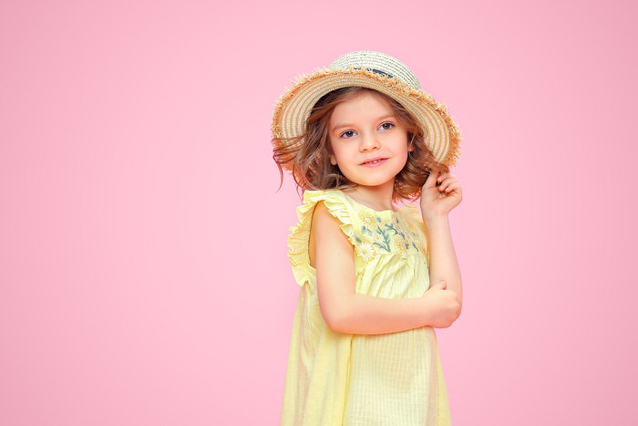 外国小女孩粉色可爱小公主裙(105)