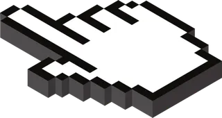 设计 手 等距 像素艺术 指针