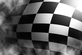 黑白格旗子背景上的烟雾高清图片