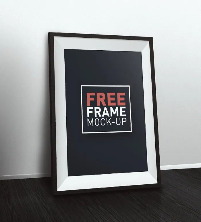 相框样机 照片框 摆台相框 黑色psd模版下载