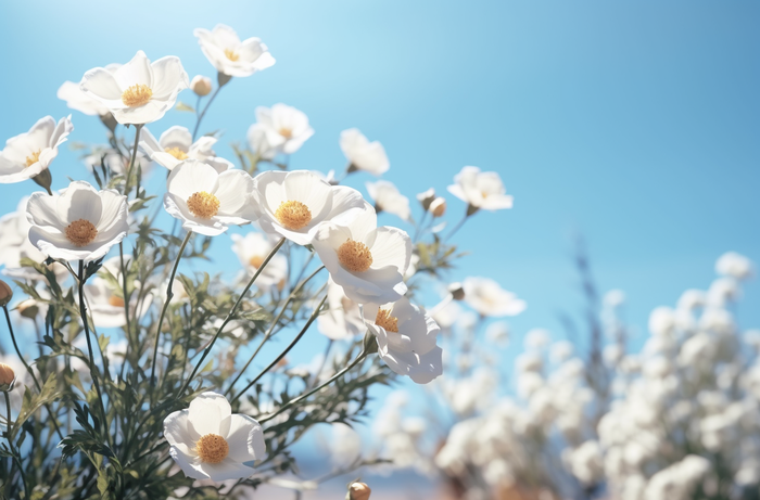 白色的花朵近景聚焦拍摄摄影图(4080x2688)