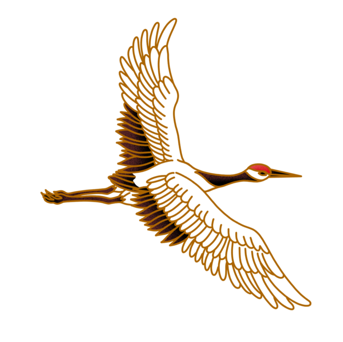 中国风古典中式国潮风手绘飞鹤图案仙鹤装饰素材PNG免抠插画元素