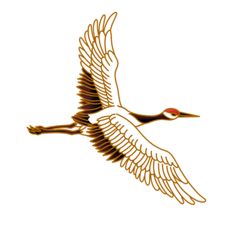 中国风古典中式国潮风手绘飞鹤图案仙鹤装饰素材PNG免抠插画元素