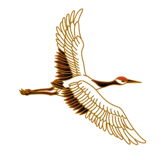 中国风古典中式国潮风手绘飞鹤图案仙鹤装饰素材PNG免抠插画元素