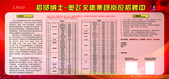 宣传简约招聘海报