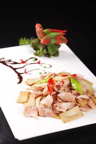 杏鲍菇炒猪筋肉 (5)