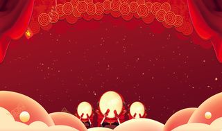 喜庆红色展板背景