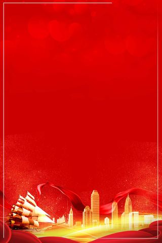 红色展板背景