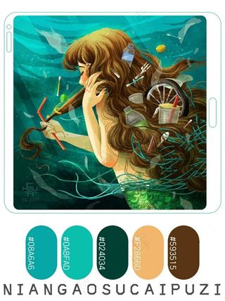 高质量插画配色色卡