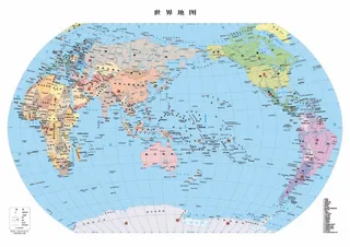 世界地图 14100万 对开