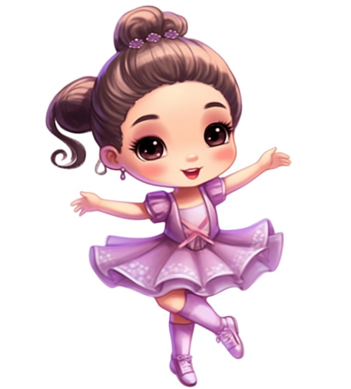 穿裙子跳舞的女孩免抠