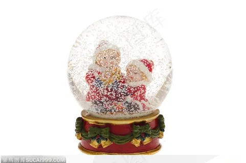 圣诞水晶-可爱的圣诞娃娃水晶球
