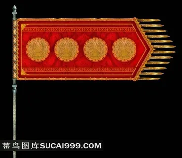 中国古典龙纹图案旗帜