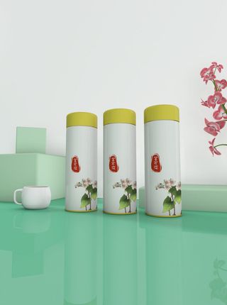 高端品牌茶叶包装盒纸袋智能贴图样机产品效果图展示PSD素材模板