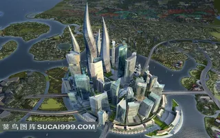 迪拜城市风光摄影素材