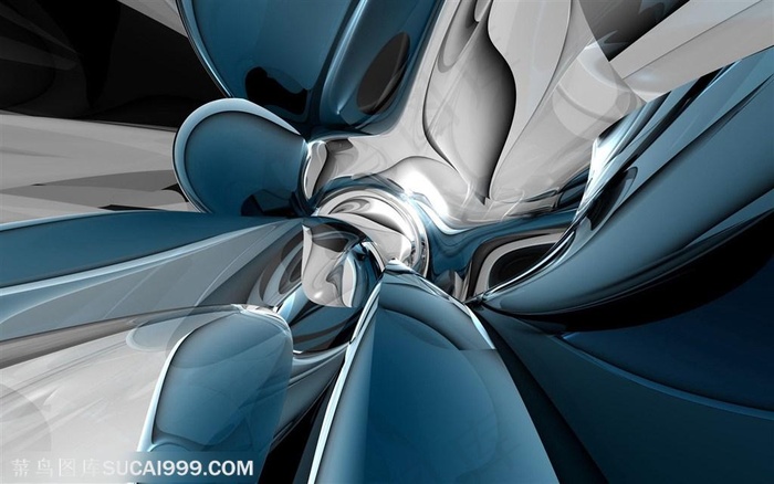 蓝色渐变涂鸦炫彩科技PPT背景素材