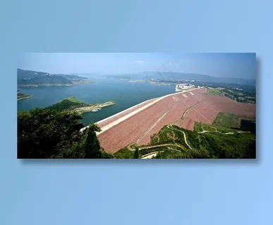黄河小浪底全景摄影图片 黄河小浪底全景摄影图片