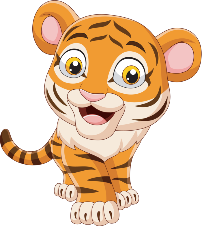 卡通小老虎PNG免抠插画素材可爱动物老虎插画贴图PNG免抠设计素材