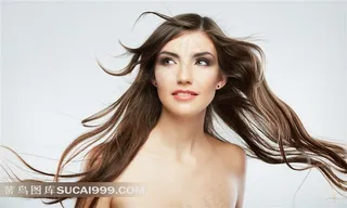 飘逸黑长发美女图片
