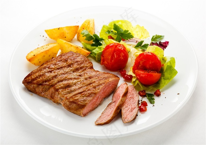 美食系列 -  一碟新鲜美味的烤牛扒