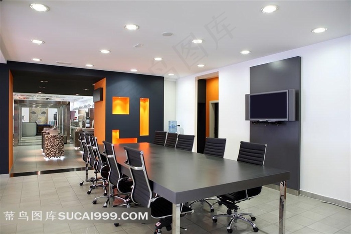 现代时尚会议室布置图片下载