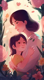 母亲 温馨 节日 爱护 温柔