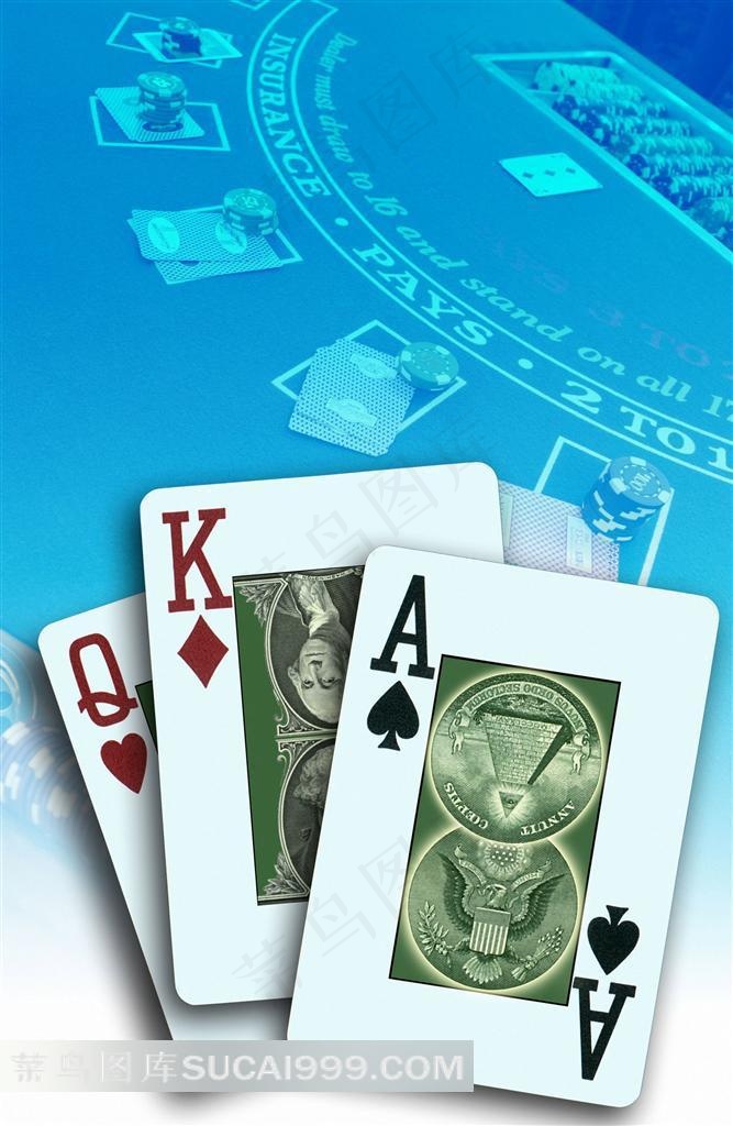 高清纸牌摄影素材