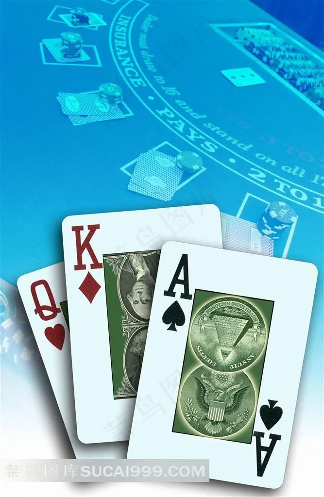 高清纸牌摄影素材