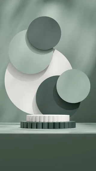 小清新c4d场景电商展台合层背景