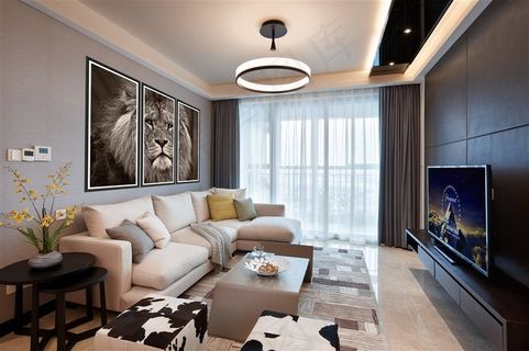 简约吊灯客厅装修图片