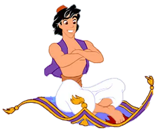 飞毯人物卡通简笔卡通素材