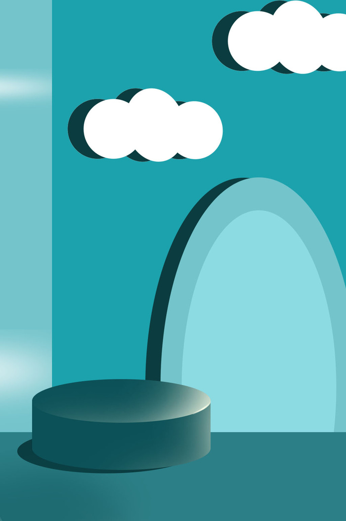 背景蓝色主图电商立体展示图